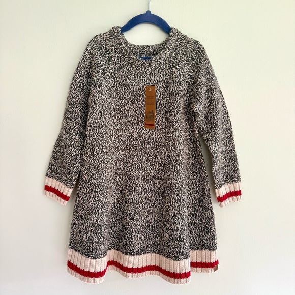 Roots Other - 🍒ROOTS Canada Cozy Long Sleeve Gray Red Sweater Dress